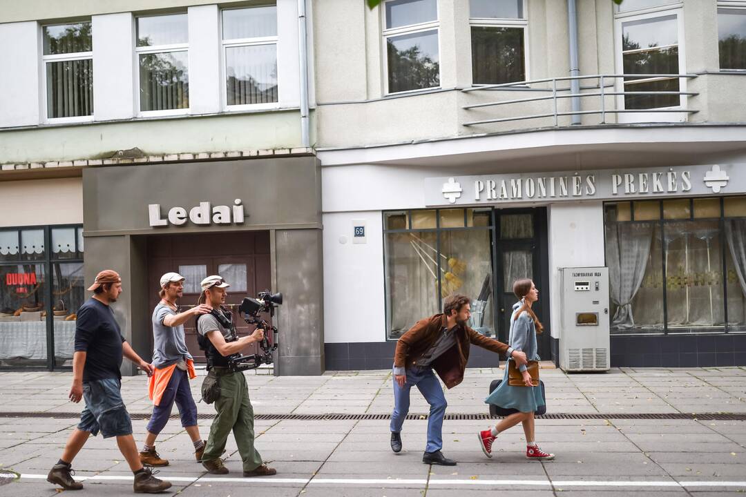 Filmo "Emilija" filmavimas Laisvės alėjoje