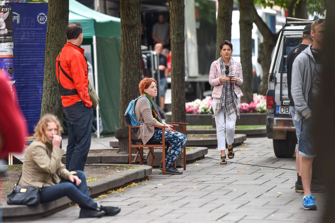 Filmo "Emilija" filmavimas Laisvės alėjoje