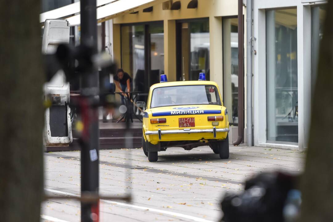 Filmo "Emilija" filmavimas Laisvės alėjoje