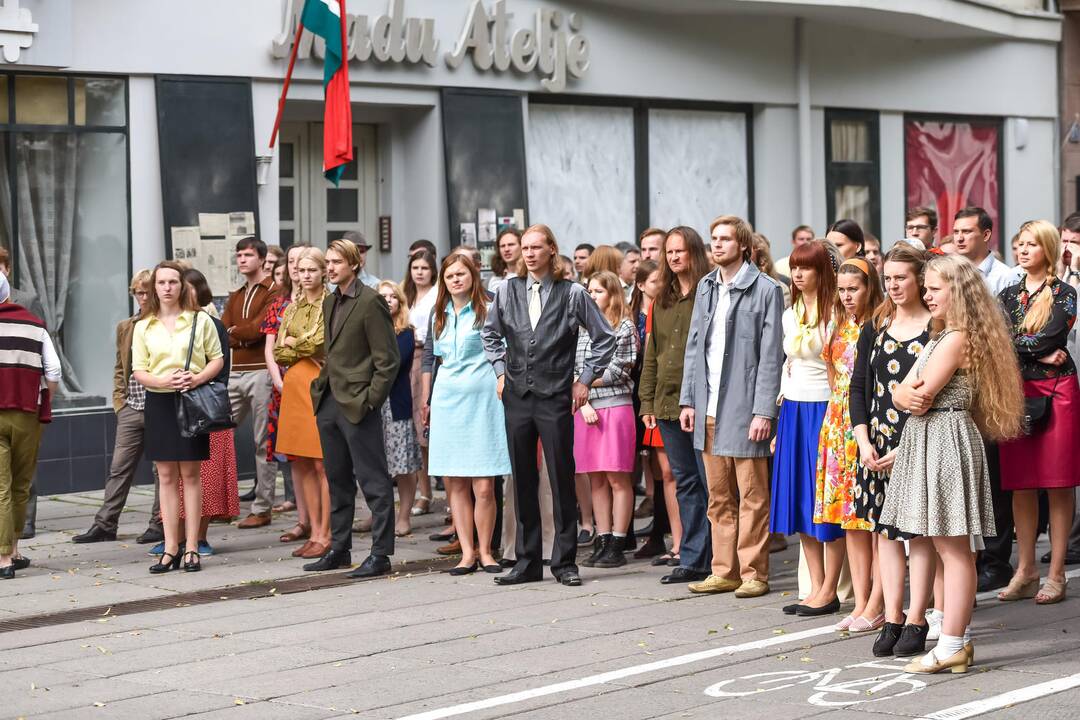 Filmo "Emilija" filmavimas Laisvės alėjoje