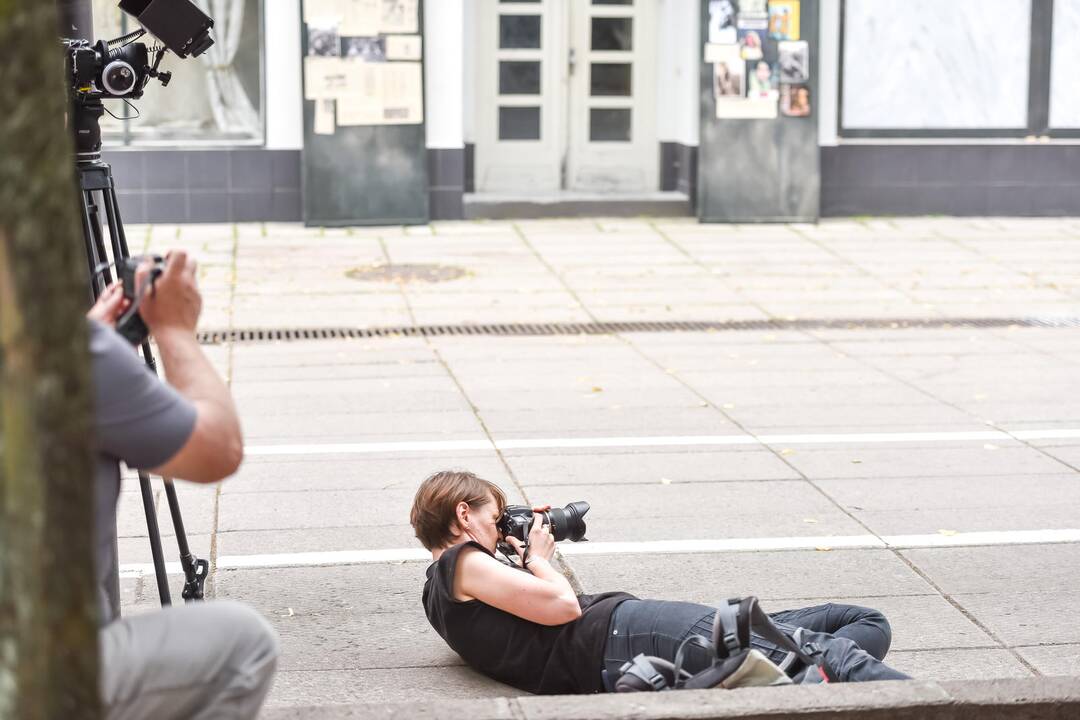 Filmo "Emilija" filmavimas Laisvės alėjoje