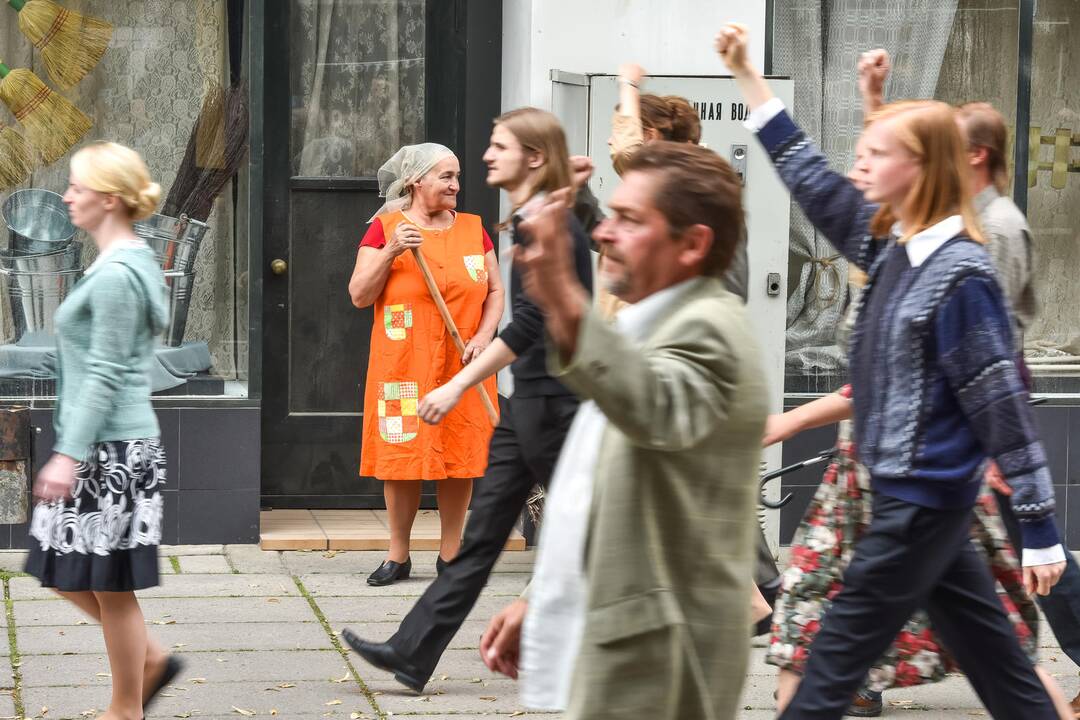 Filmo "Emilija" filmavimas Laisvės alėjoje