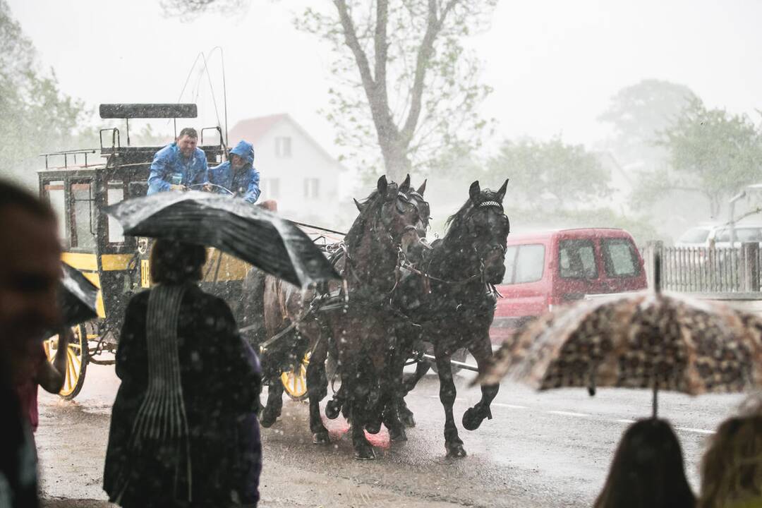 Į Turžėnus atriedėjo pašto karieta