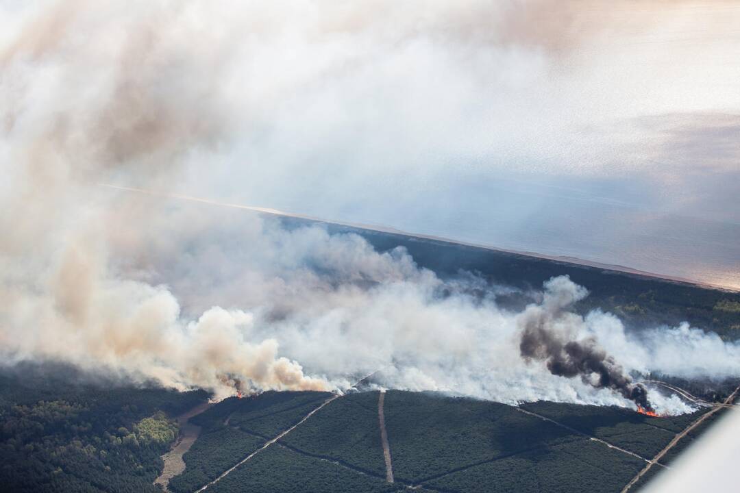 Ugnis negailestingai niokoja Kuršių neriją (unikalios foto)