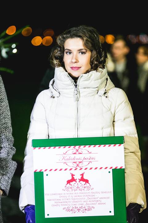 Prie „Žalgirio“ arenos įžiebta Kalėdų eglė
