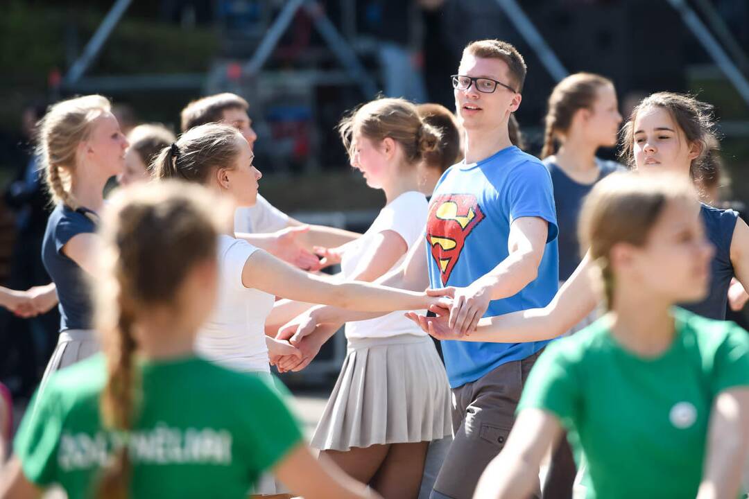 Kauno moksleivių dainų ir šokių šventės repeticija