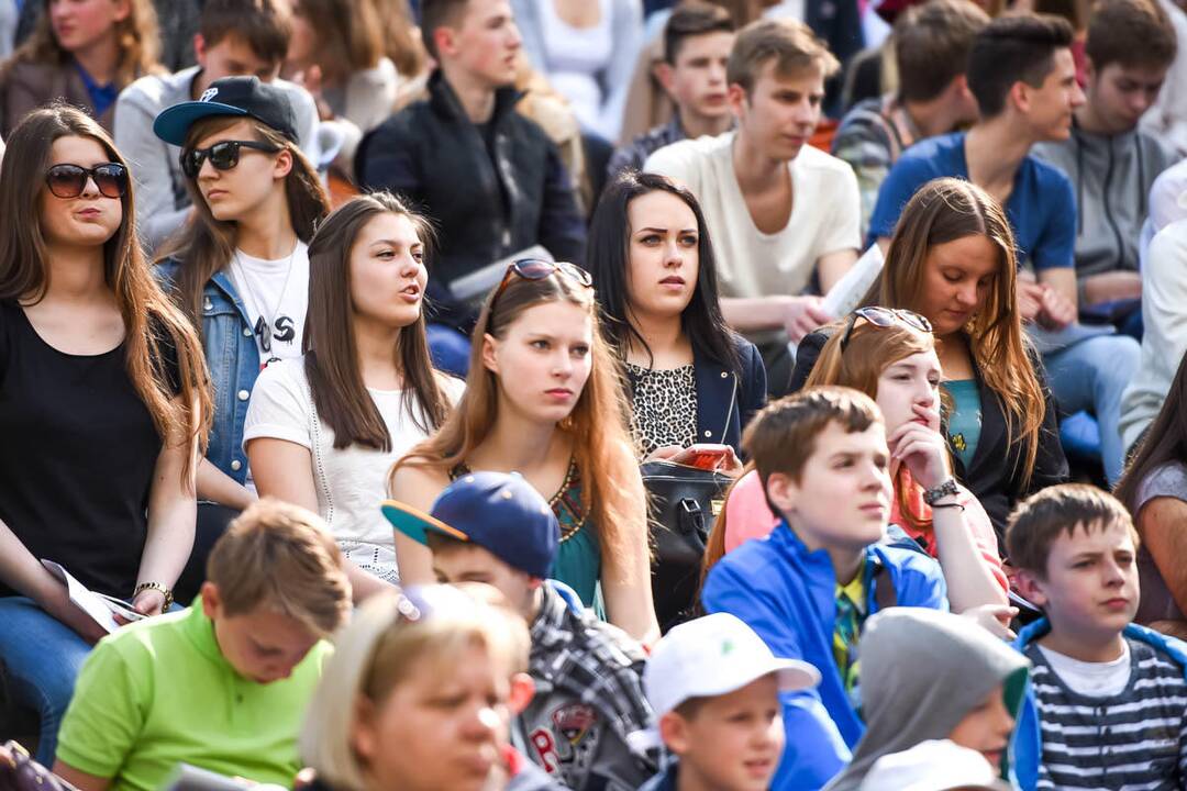 Kauno moksleivių dainų ir šokių šventės repeticija