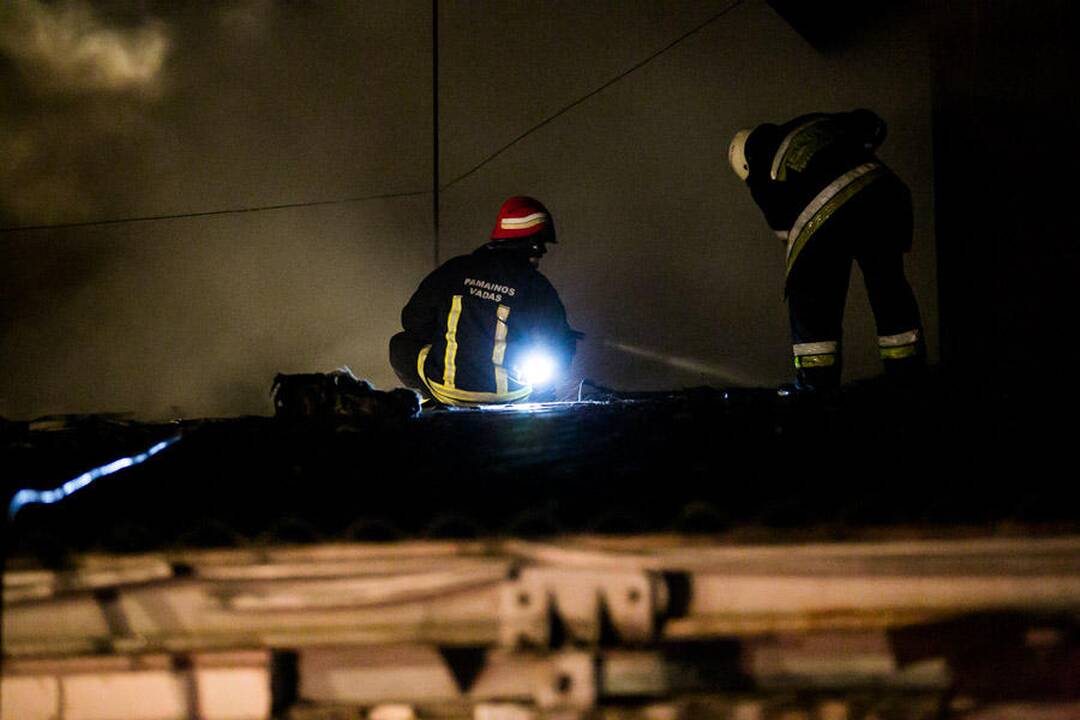 Rumšiškių baldų įmonėje - didžiulis gaisras