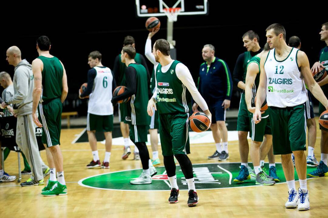„Žalgirio“ treniruotė prieš dvikovą su Stambulo „Anadolu Efes“