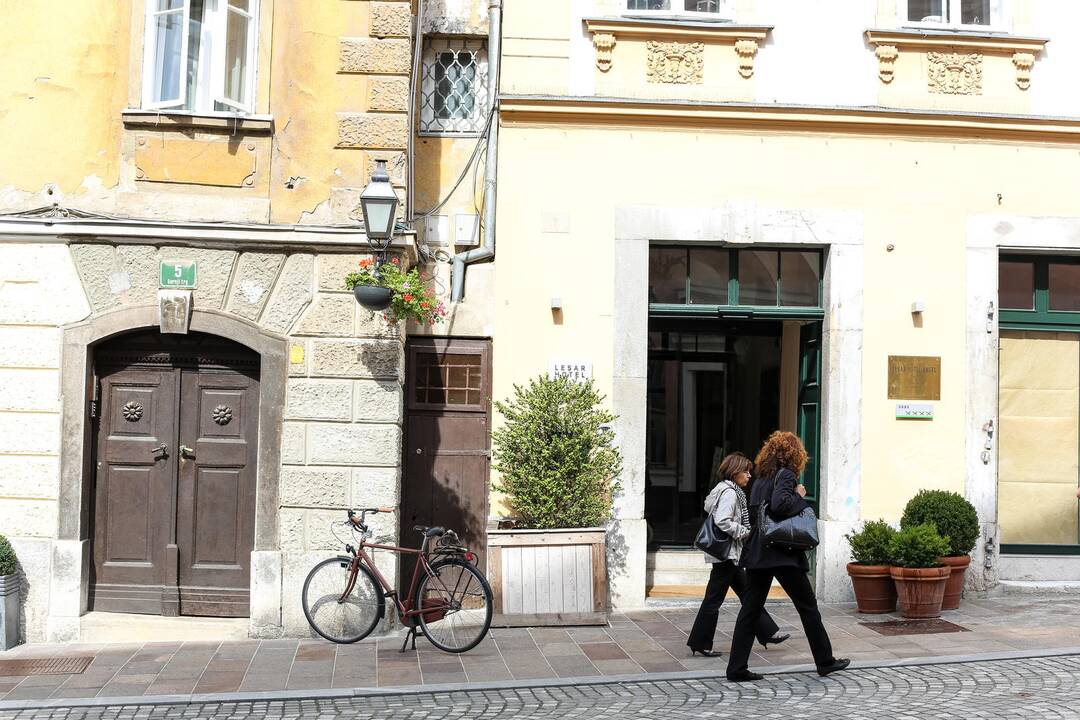 Į siauras Liublianos senamiesčio gatveles krepšinis neprasibrovė