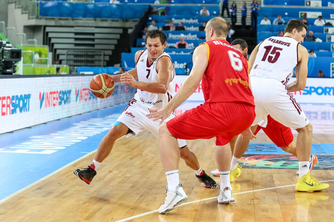 "Eurobasket": Latvija - Belgija 