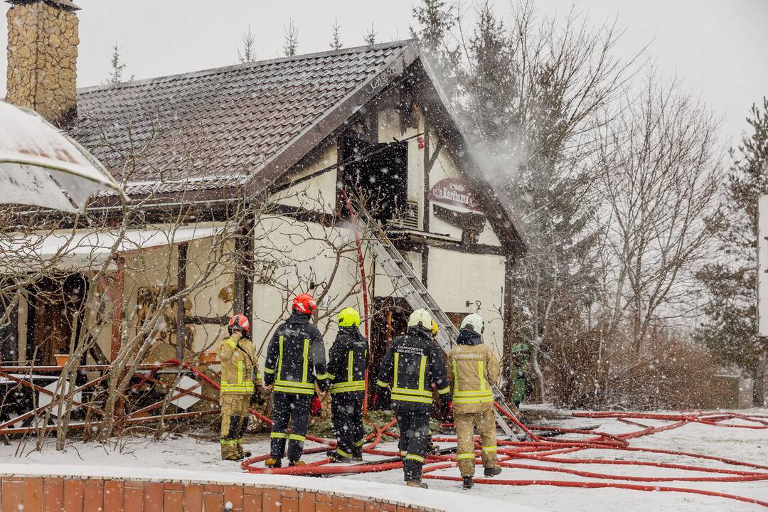 Trakuose – kavinės „Senkelio karčiama“ gaisras