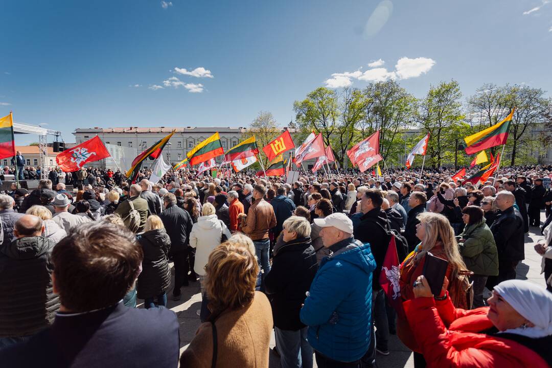 Katedros aikštėje – protestas dėl NT mokesčio