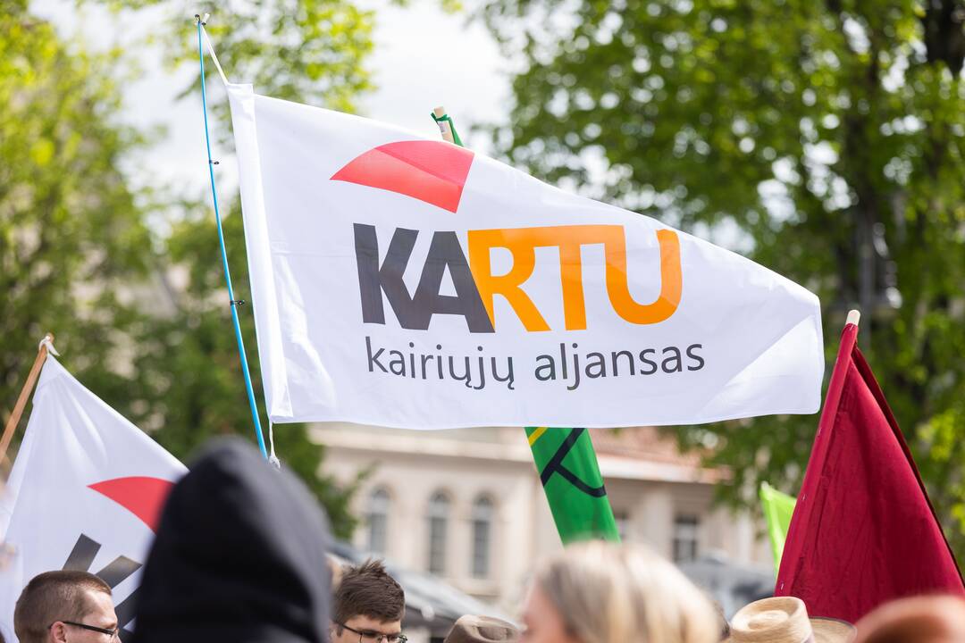 Profesinės sąjungos (G1PS) ir „KArtu – Kairiųjų Aljanso“ eitynės Vilniuje