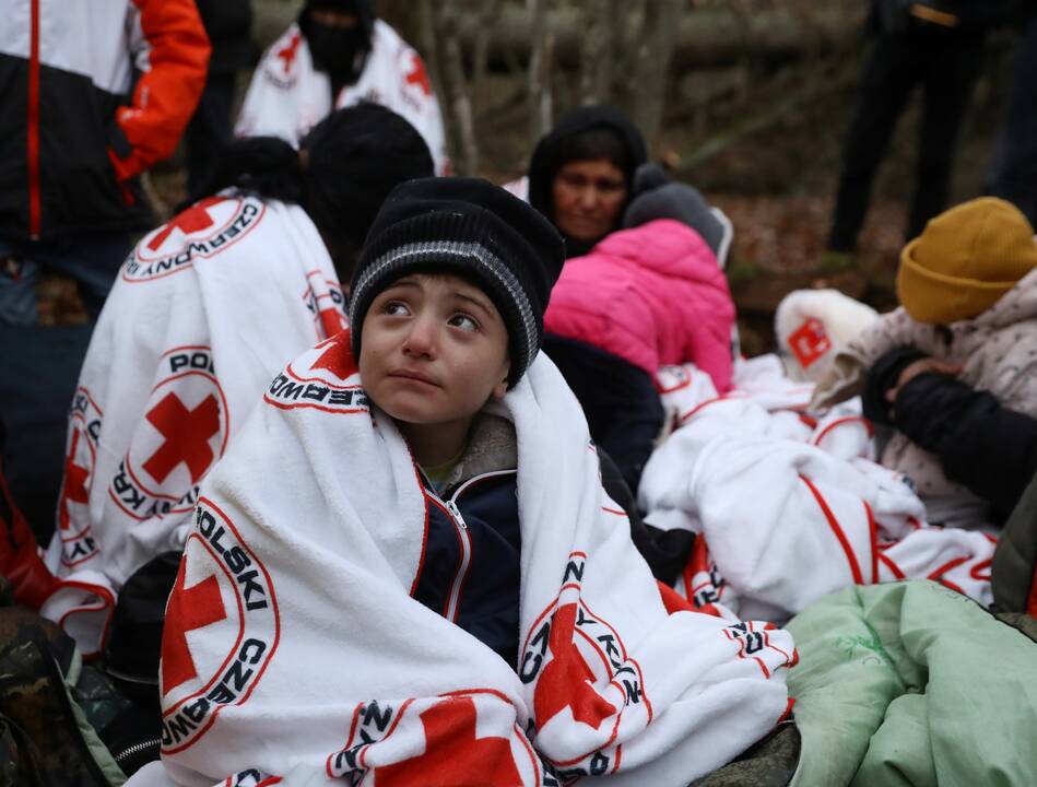 Migrantų naktis Baltarusijos-Lenkijos pasienyje