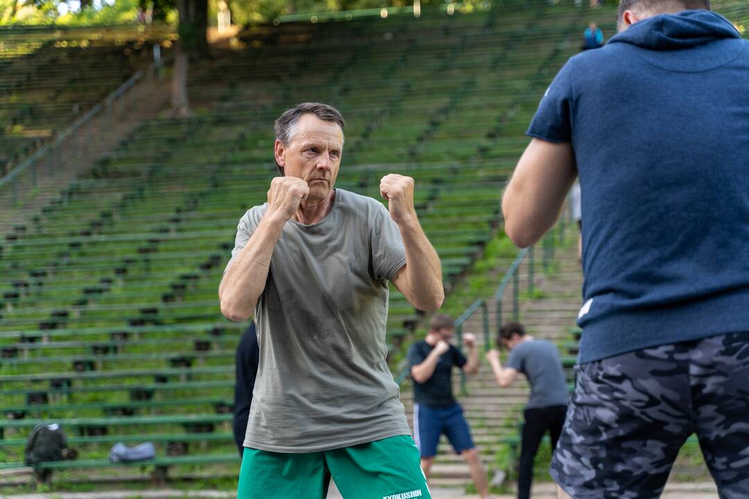 Tradicija: jau šeštą vasarą Dainų slėnyje sporto entuziastus suvienija bokso specialistai.