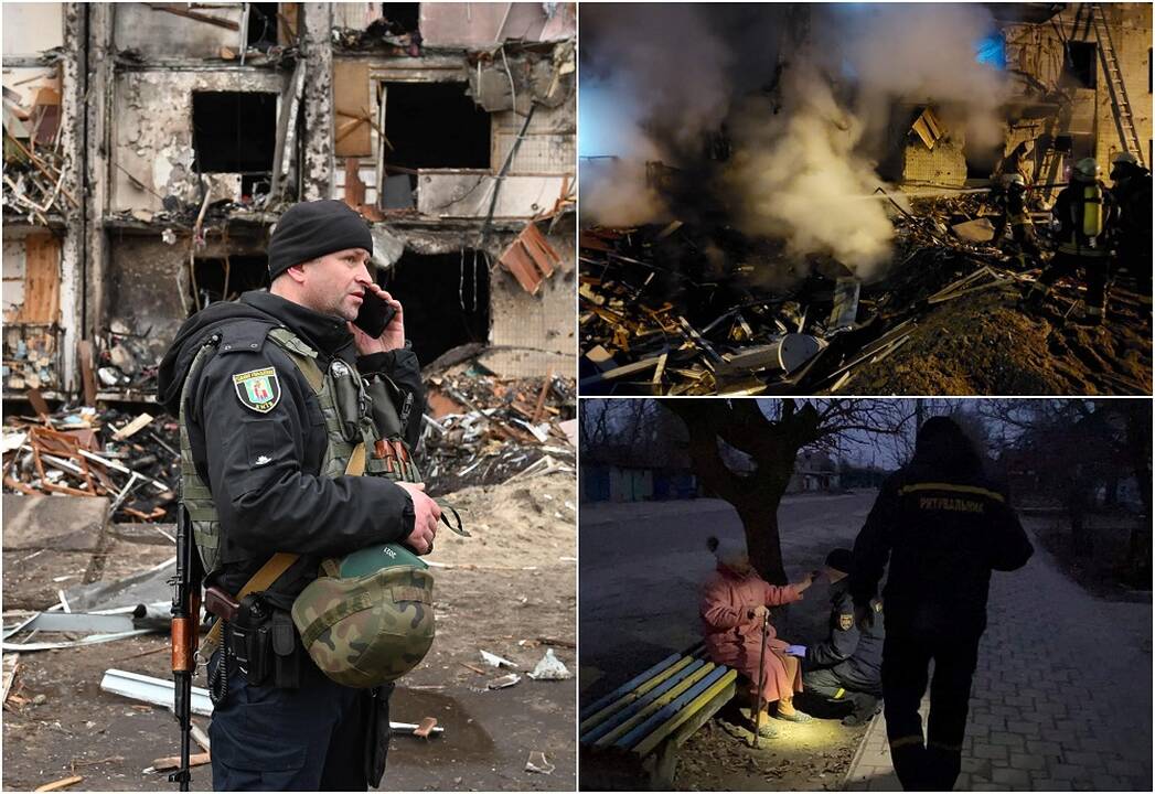 Ukrainos kariuomenė skelbia šalia sostinės kovojanti su rusų pajėgomis