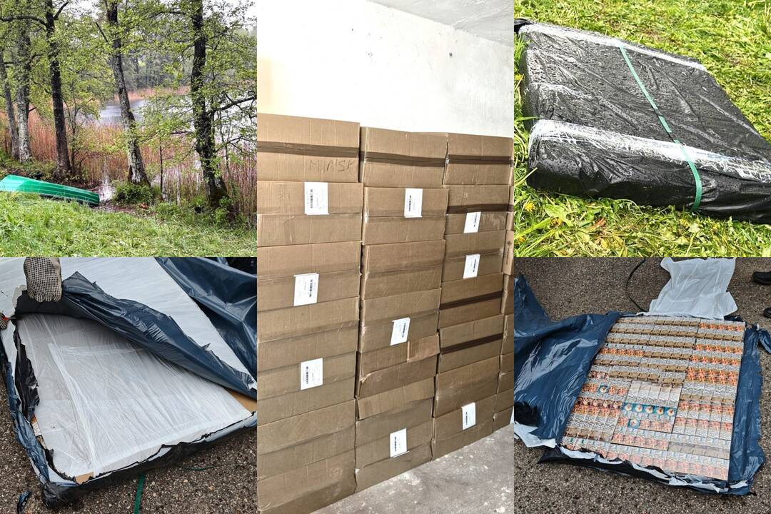 Pasieniečiai sulaikė ežeru atplukdytą kontrabandą: vertė – beveik 400 tūkst. eurų