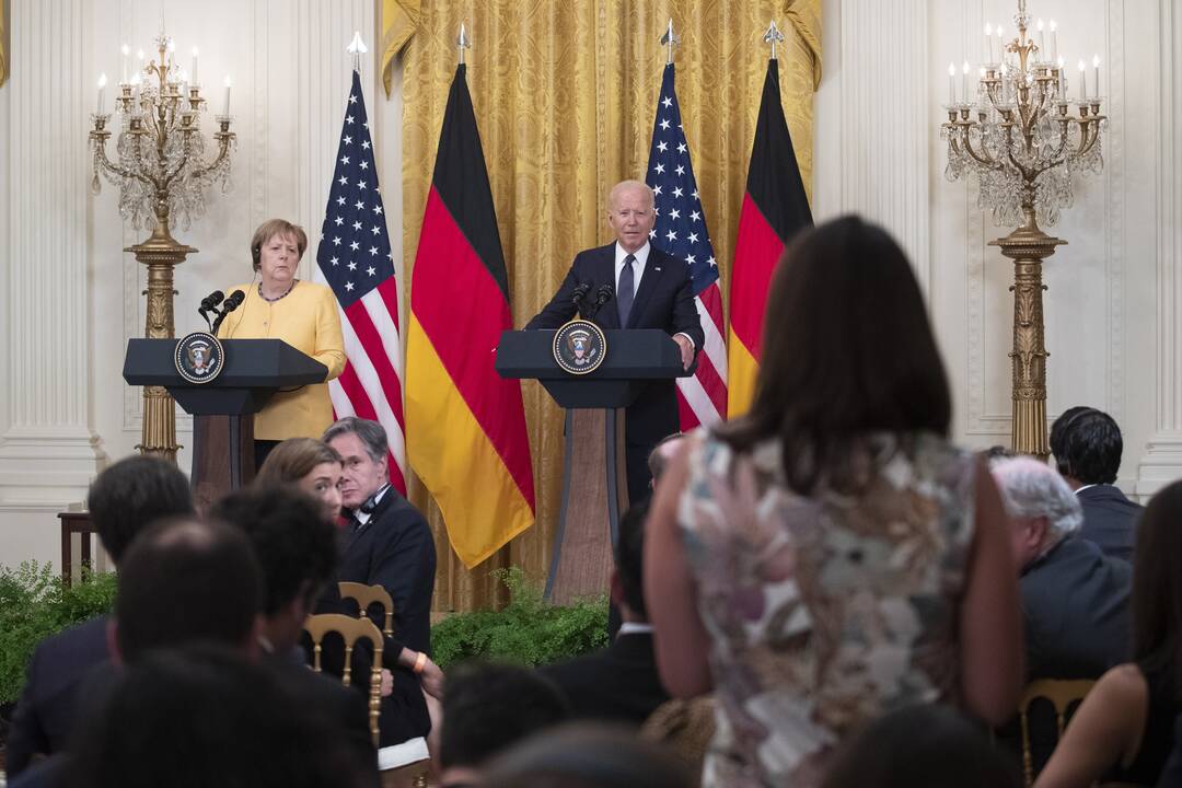 Angela Merkel ir Joe Bidenas
