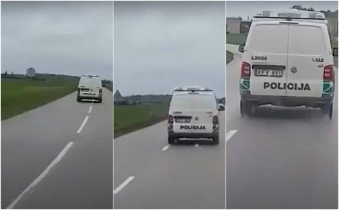 Atskleista, kodėl įtartinai manevravo policijos automobilis: pareigūnė nubausta