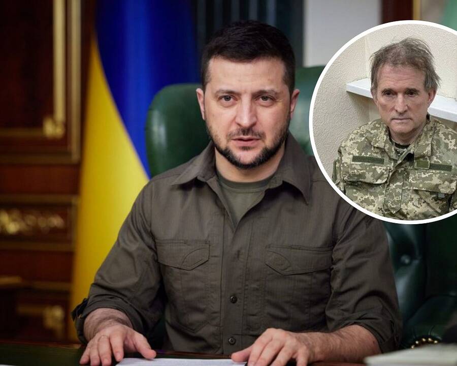 Volodymyras Zelenskis ir Viktoras Medvedčukas