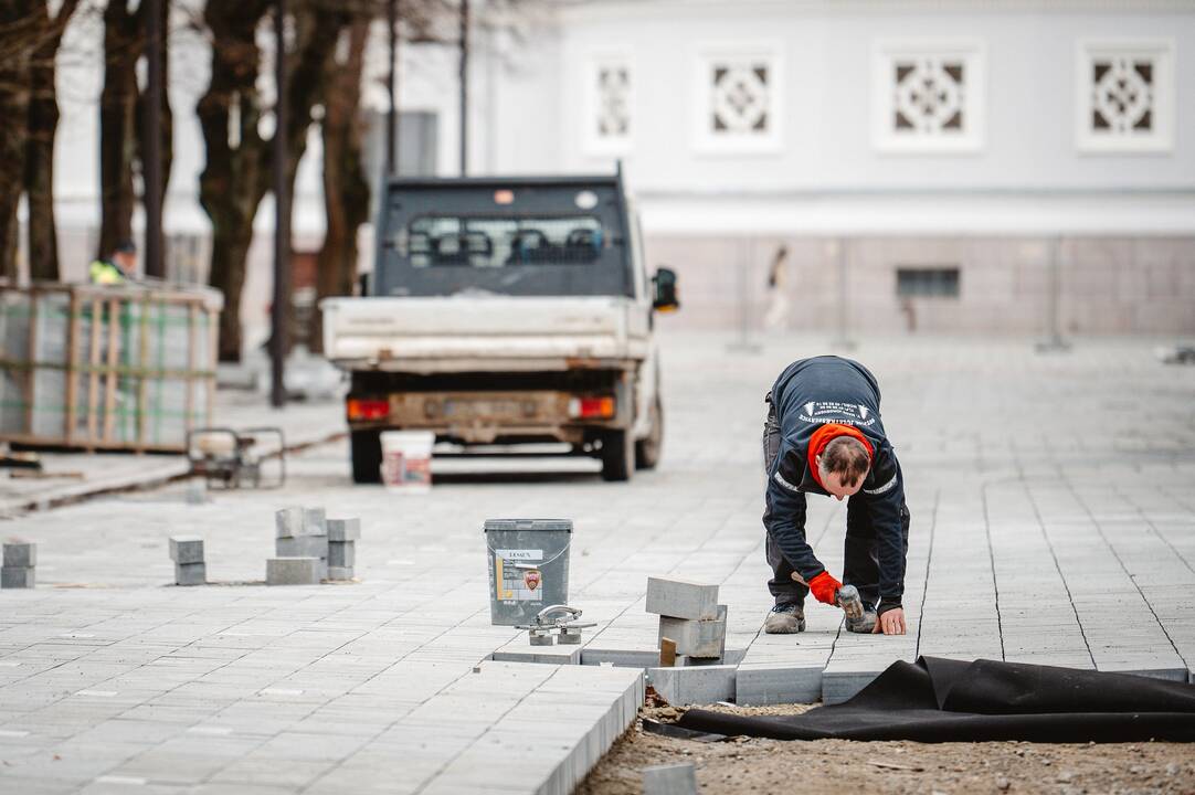 Kauno šaligatvių tvarkymo darbai