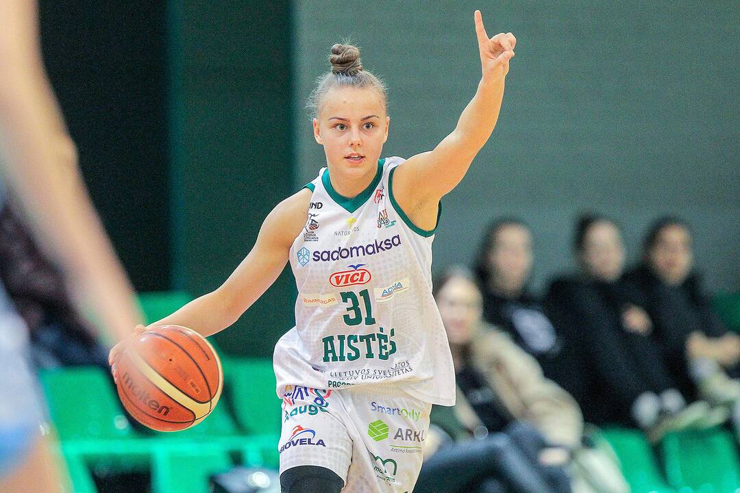 Moterų lyga: „Aistės-LSMU“ – „Kibirkštis-VKM“ 97:52