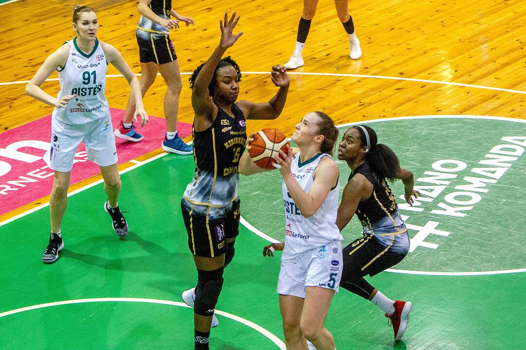 Moterų lyga: „Aistės-LSMU“ – „Kibirkštis“ 66:63