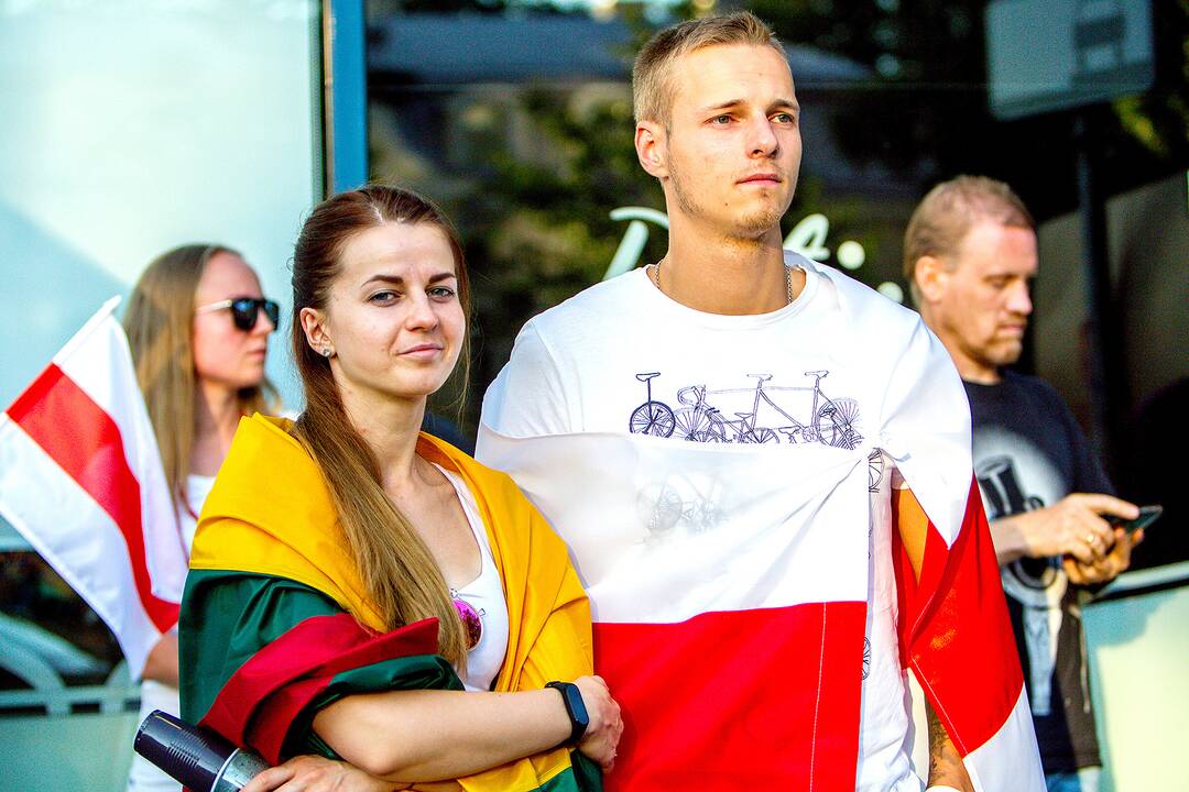 Baltarusių protesto palaikymo akcijos Vilniuje
