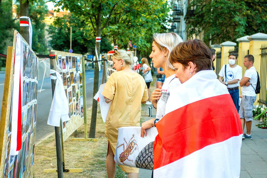 Baltarusių protesto palaikymo akcijos Vilniuje