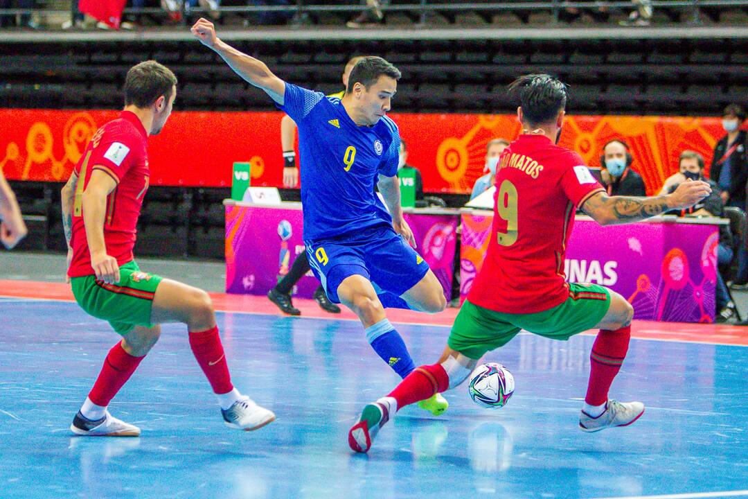 Portugalija – Kazachstanas 2:2 baud. 4:3 | Futsalo PČ