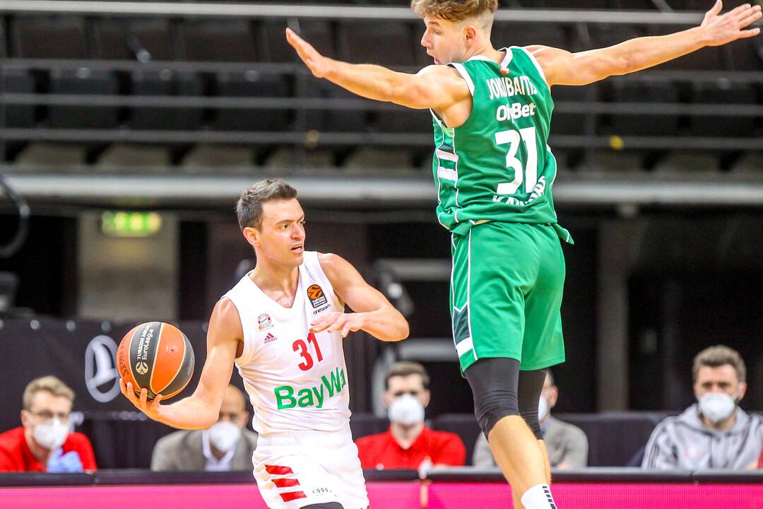 Eurolyga: „Žalgiris“ – „Bayern“ 74:73