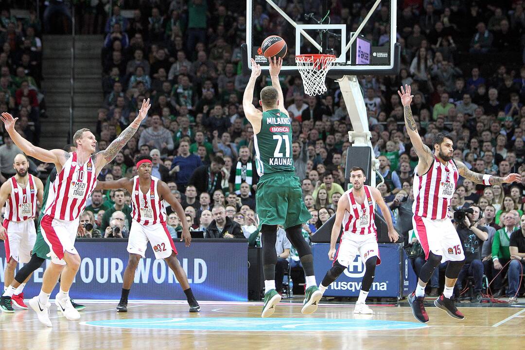 Eurolyga: „Žalgiris“ – „Olympiakos“ 83:75