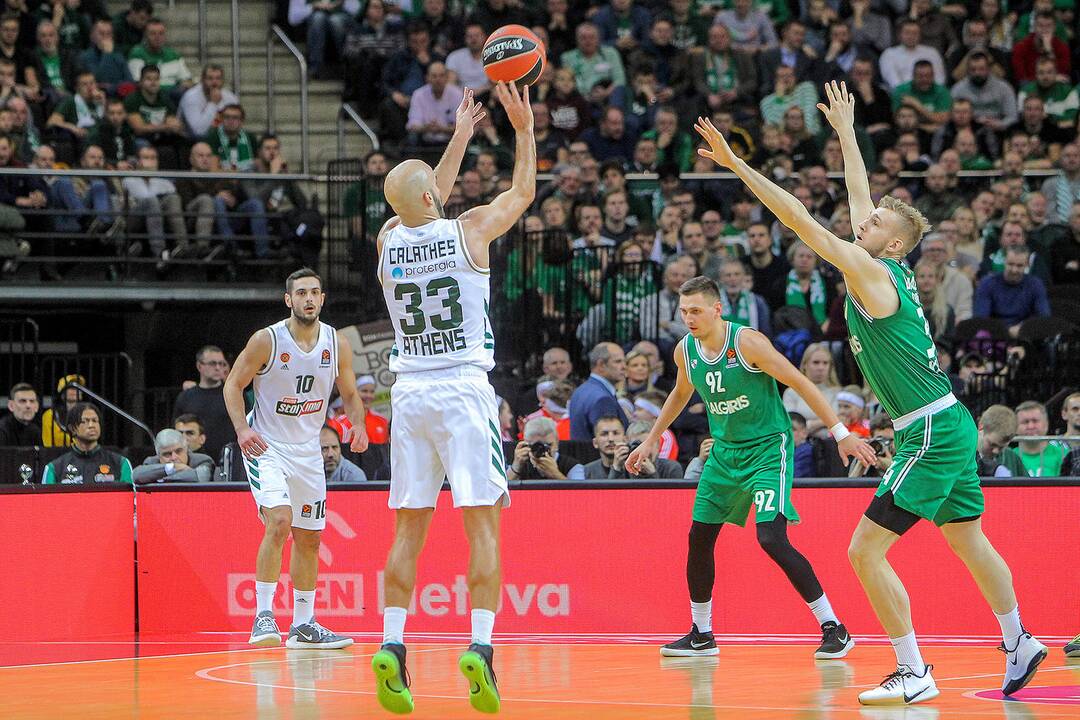 Eurolyga: „Žalgiris“ – „Panathinaikos“ 85:86