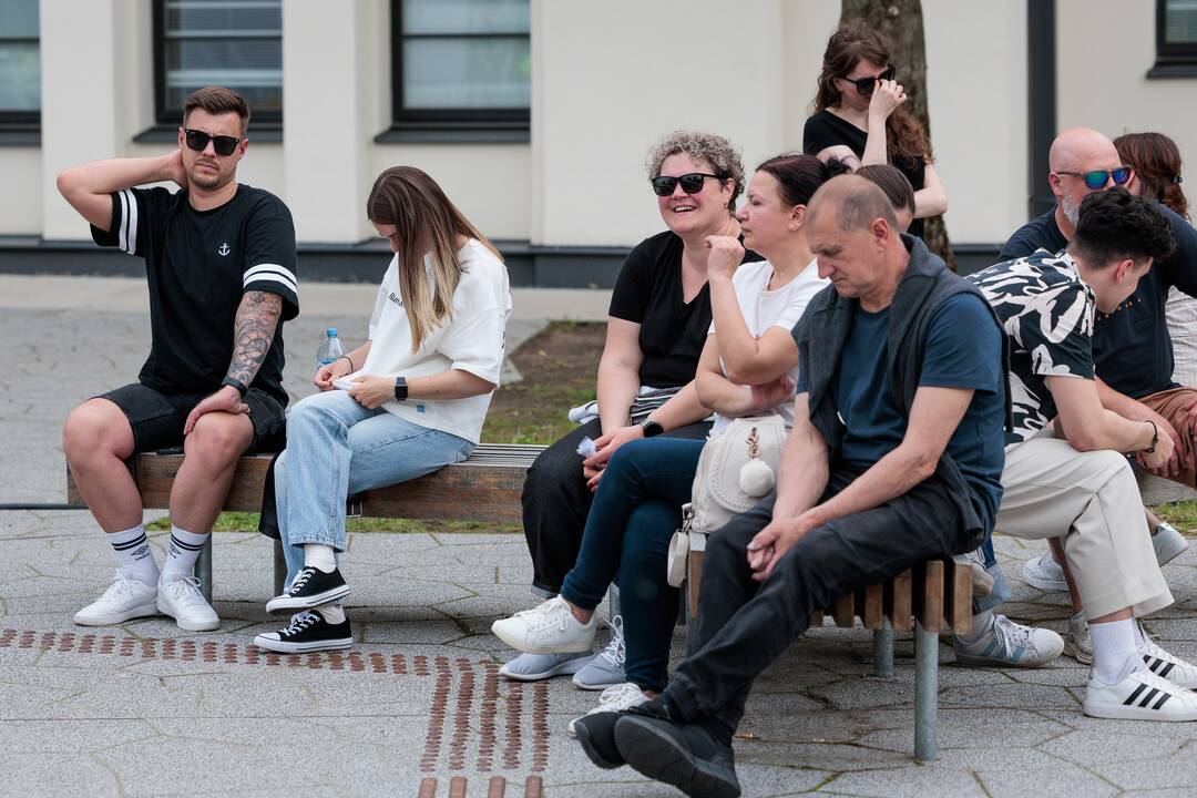 Žmonės renkasi į Justino Timberlake`o koncertą Kaune