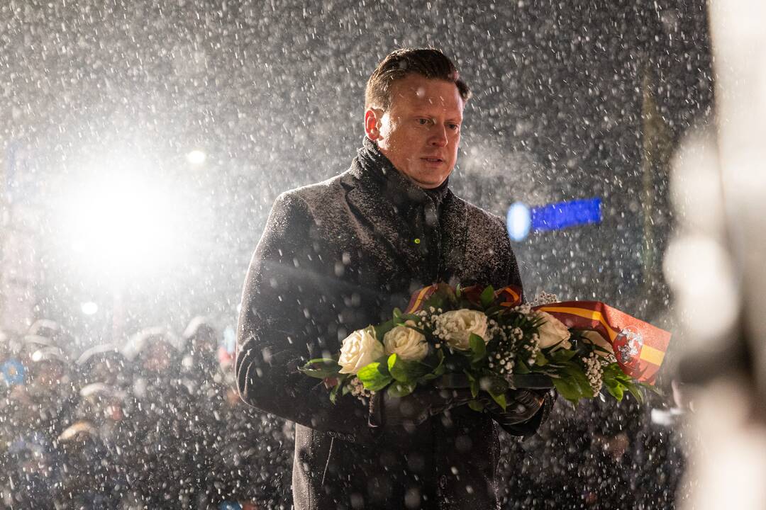 Atminimo laužų uždegimo ceremonija prie Vilniaus TV bokšto