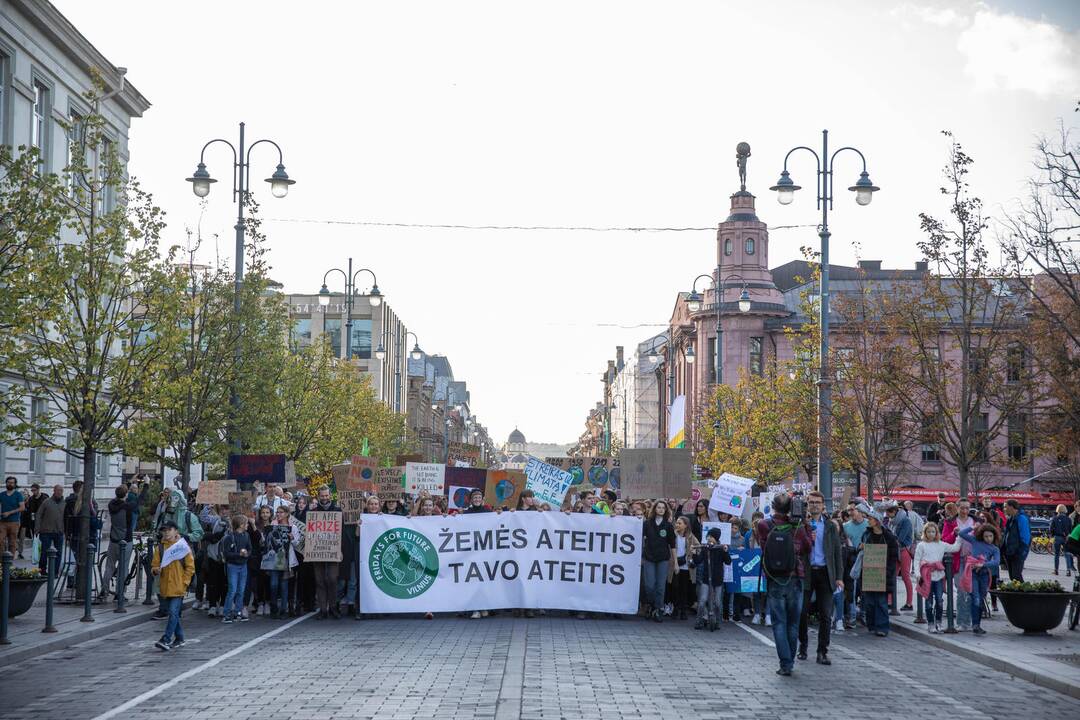 Eitynės prieš klimato šilimą Vilniuje