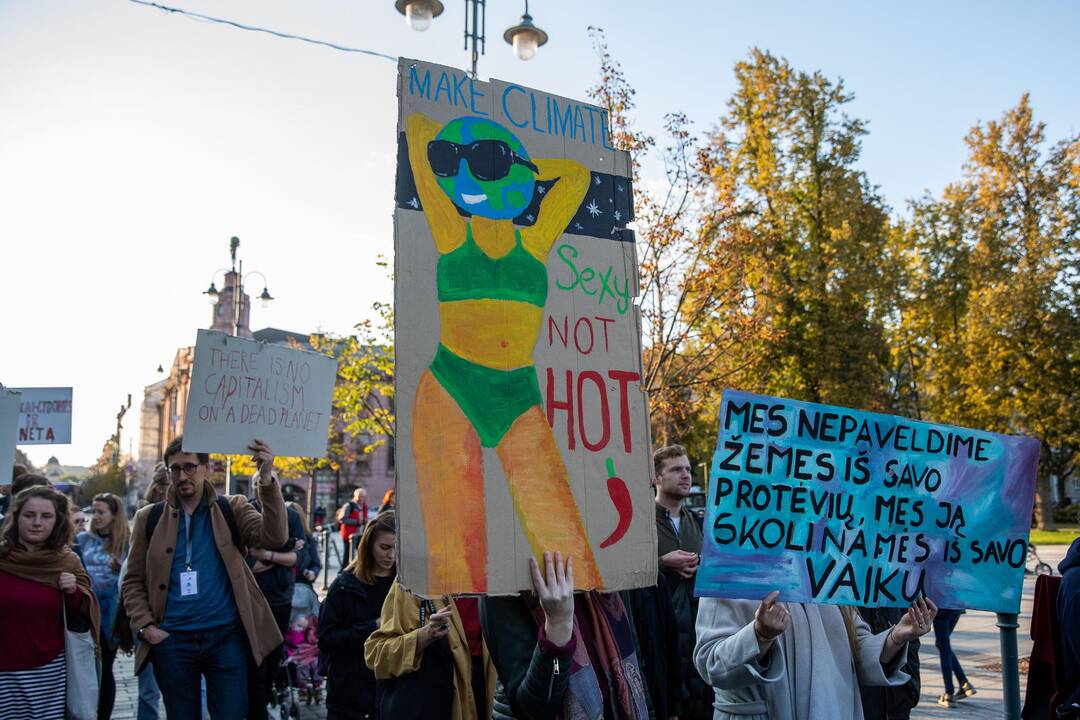 Eitynės prieš klimato šilimą Vilniuje