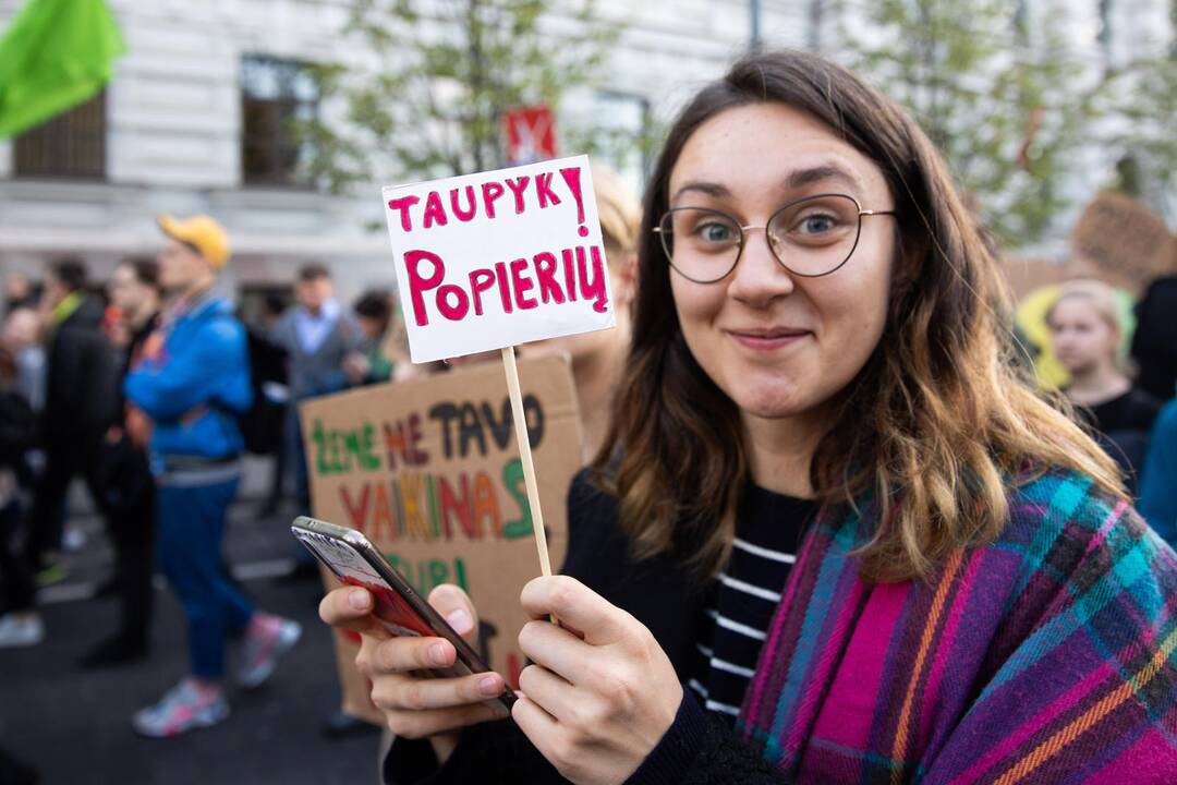 Eitynės prieš klimato šilimą Vilniuje