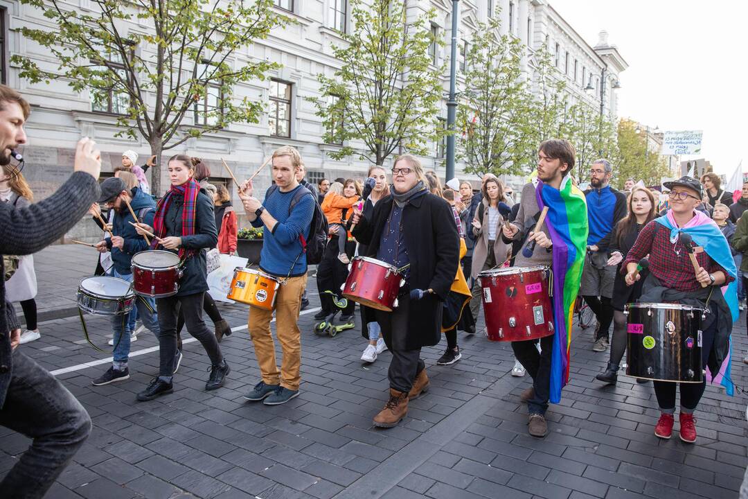 Eitynės prieš klimato šilimą Vilniuje
