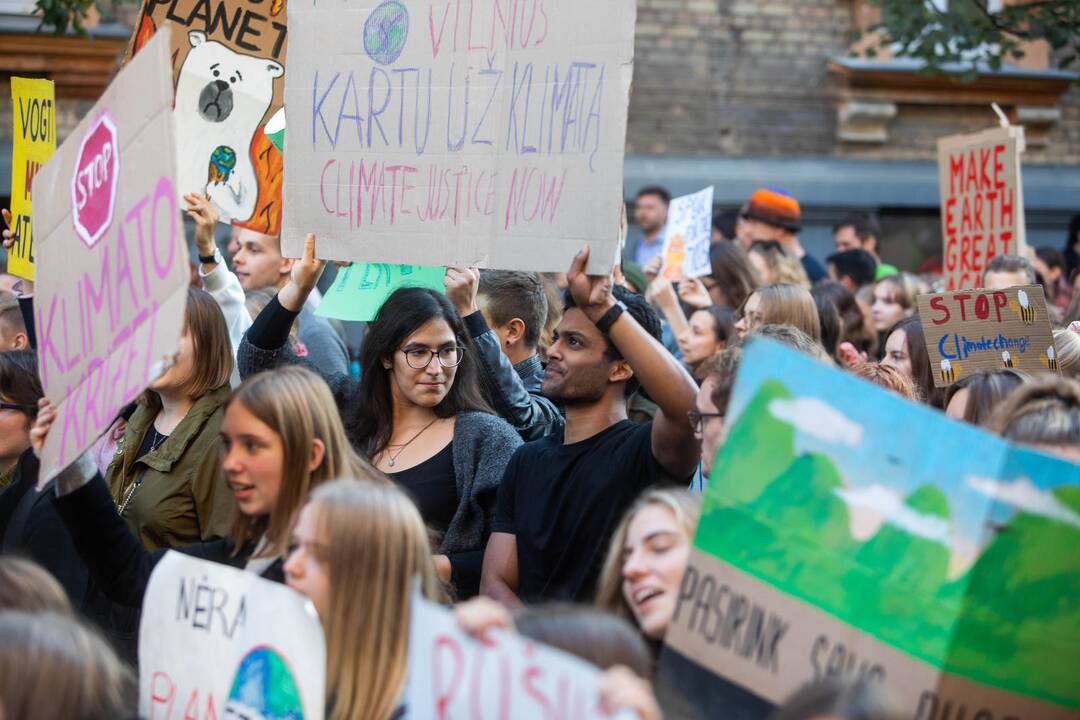 Eitynės prieš klimato šilimą Vilniuje
