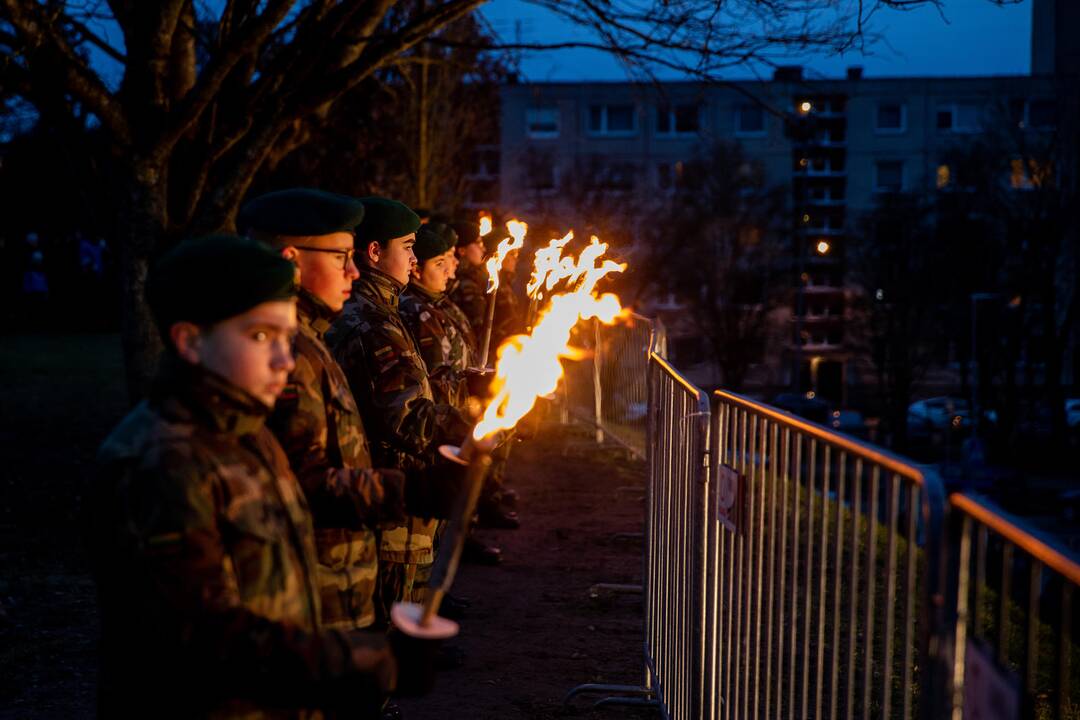 Atminimo laužų uždegimo ceremonija Vilniuje
