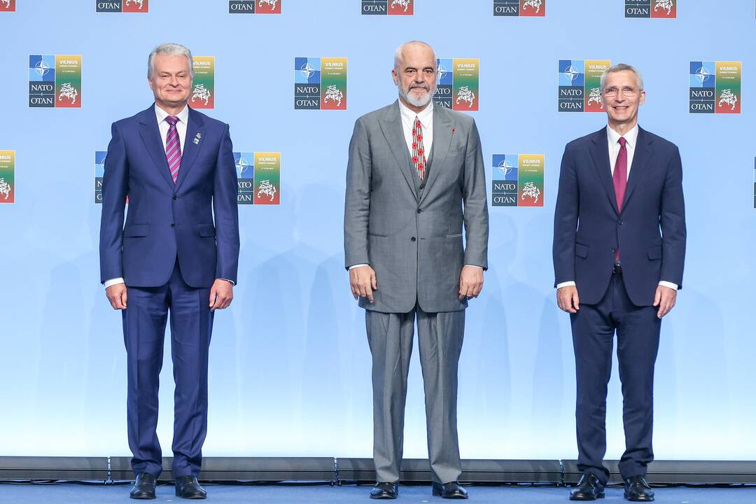 NATO lyderių pasitikimo ceremonija