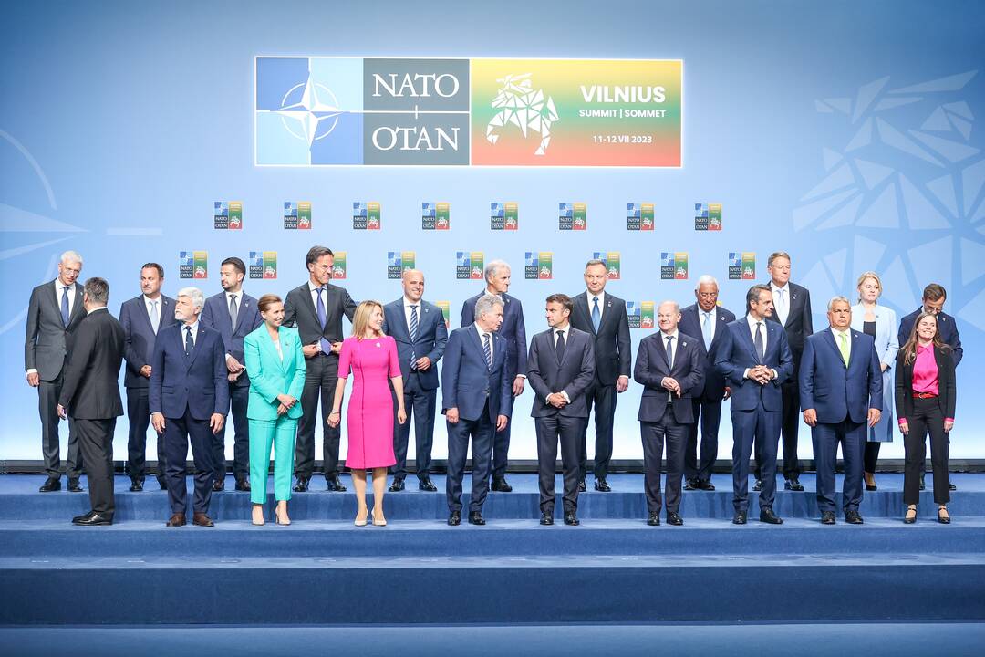 NATO lyderių pasitikimo ceremonija
