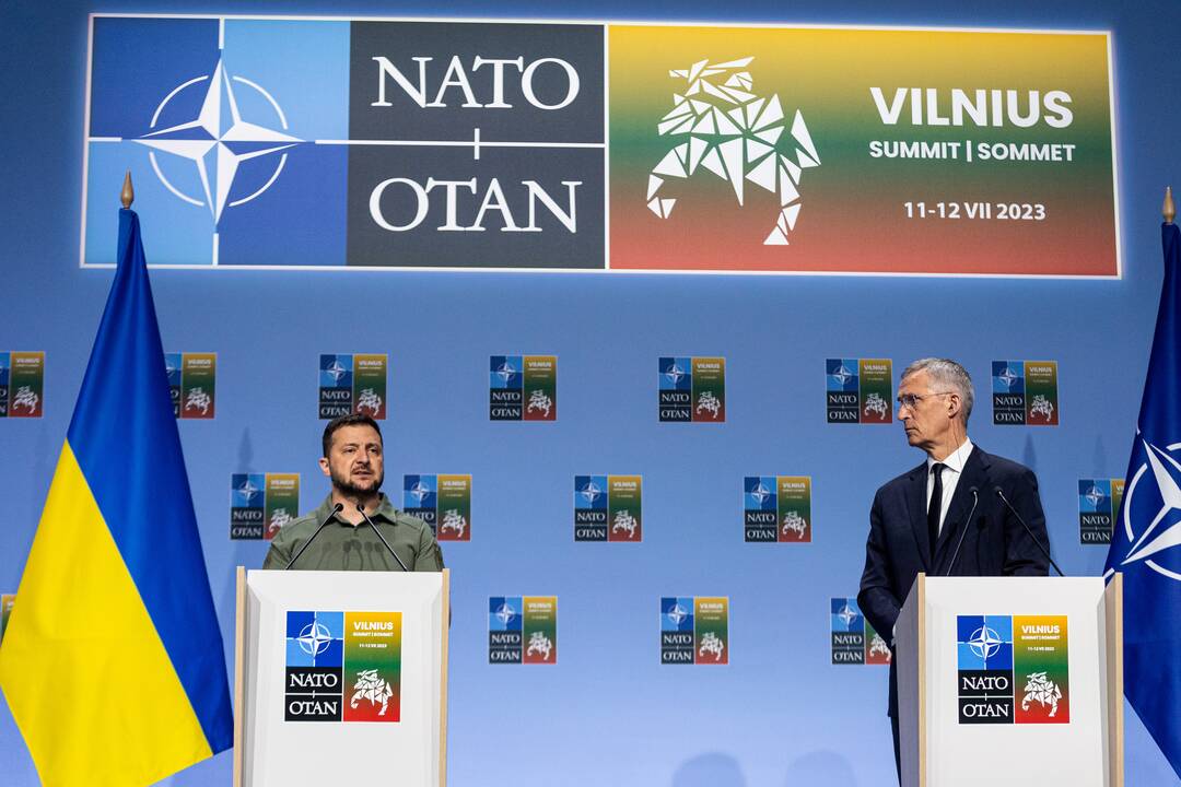 V. Zelenskio spaudos konferencija NATO viršūnių susitikime Vilniuje