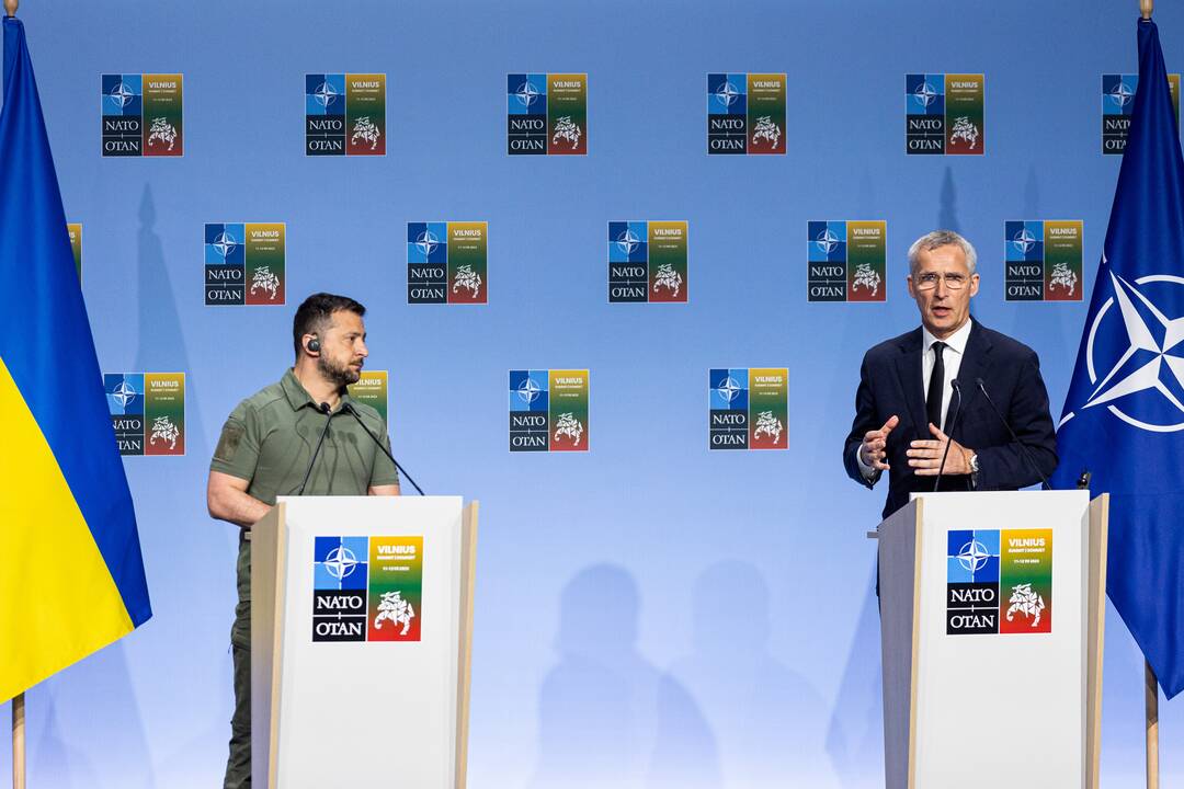 V. Zelenskio spaudos konferencija NATO viršūnių susitikime Vilniuje