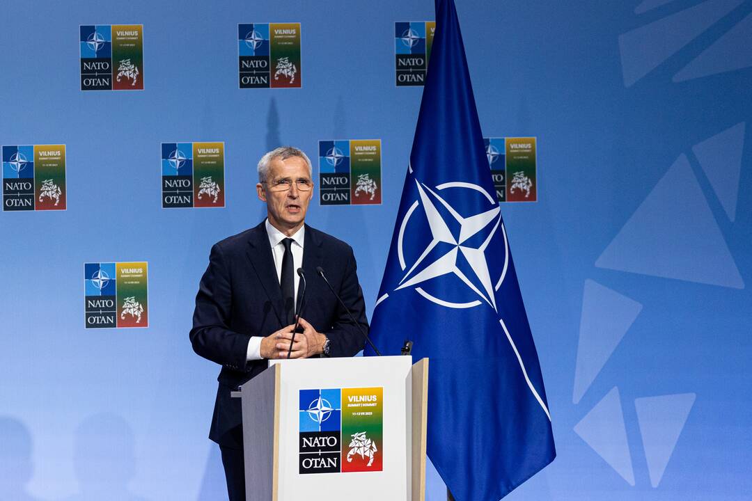 V. Zelenskio spaudos konferencija NATO viršūnių susitikime Vilniuje