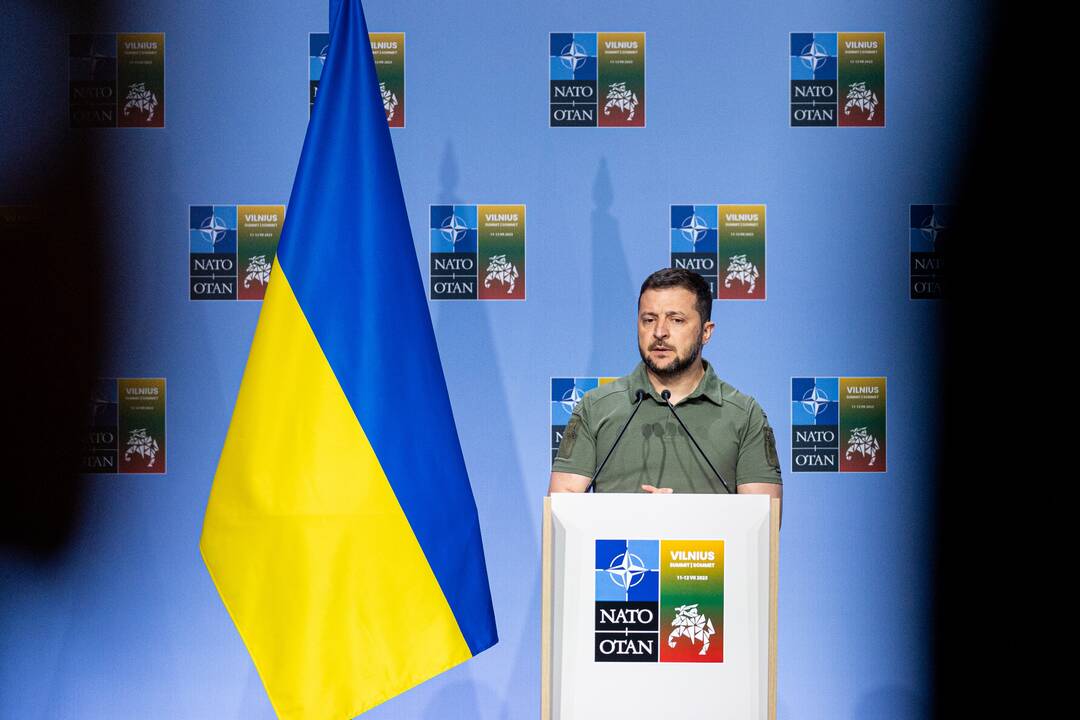 V. Zelenskio spaudos konferencija NATO viršūnių susitikime Vilniuje