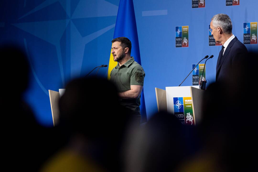 V. Zelenskio spaudos konferencija NATO viršūnių susitikime Vilniuje