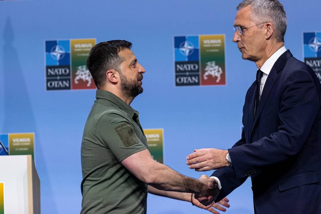 V. Zelenskio spaudos konferencija NATO viršūnių susitikime Vilniuje